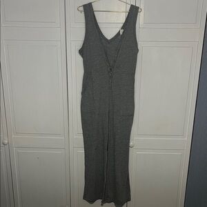 By Together Grey Sleeveless Button-Front Jumpsuit